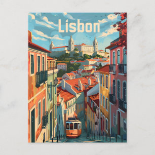 Cartão Postal Vintagem do elétrico de Lisboa
