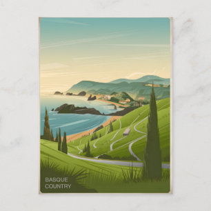 Cartão Postal Vintagem do País Basco