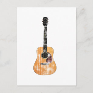 Cartão Postal Violão Acústico com angústia vertical