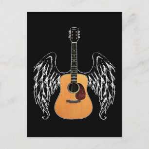 Cartão Postal Violão Acústico Winged