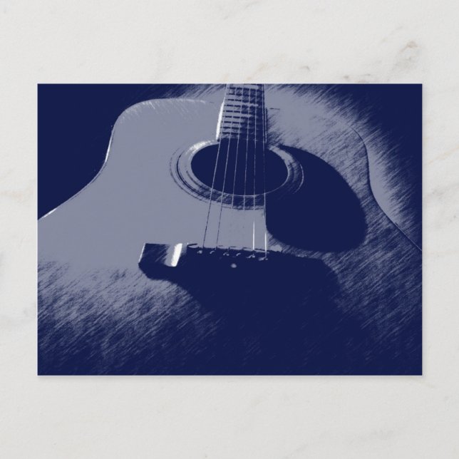 Cartão Postal Violão azul (Frente)