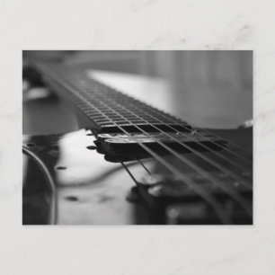 Cartão Postal Violão Negro e Branco