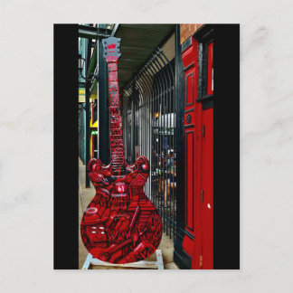 Cartão Postal Violão Vermelho