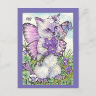 Cartão postal Violet Fairy Cute Siamese Kitten