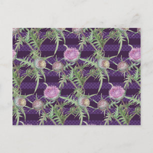 Cartão Postal Violeta das flores do lister
