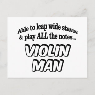 Cartão Postal Violin Man - Super-herói da Música