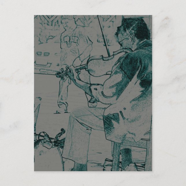 Cartão Postal Violinista (Frente)