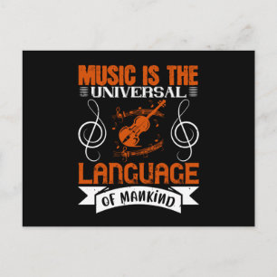 Cartão Postal Violino - A Música É A Linguagem Universal