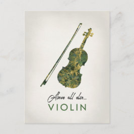 Cartão Postal Violino - Green Marble Music