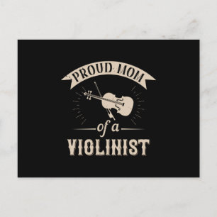 Cartão Postal Violino - Mãe Orgulhosa De Um Violinista