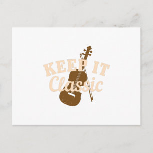 Cartão Postal Violino - Mantenha-o Clássico