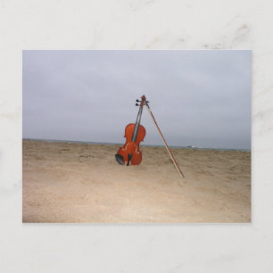 Cartão Postal Violino na praia
