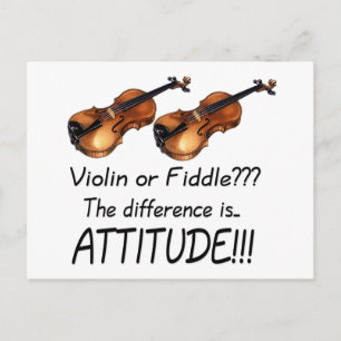 Cartão Postal Violino ou Fiddle?