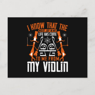 Cartão Postal Violino - Violino É A Alegria Da Minha Vida