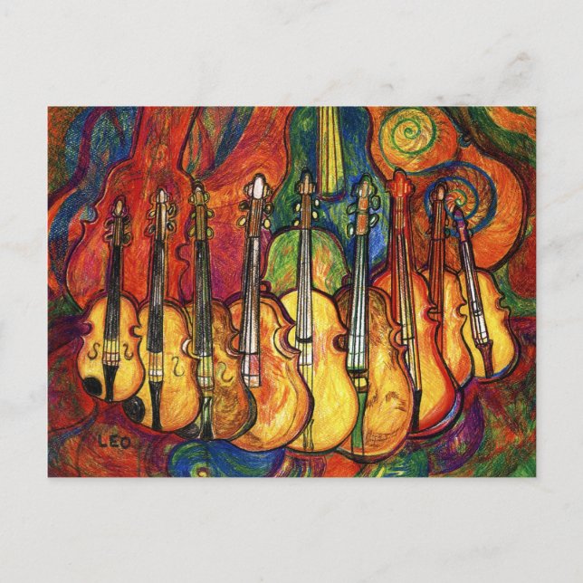 Cartão Postal Violinos (Frente)