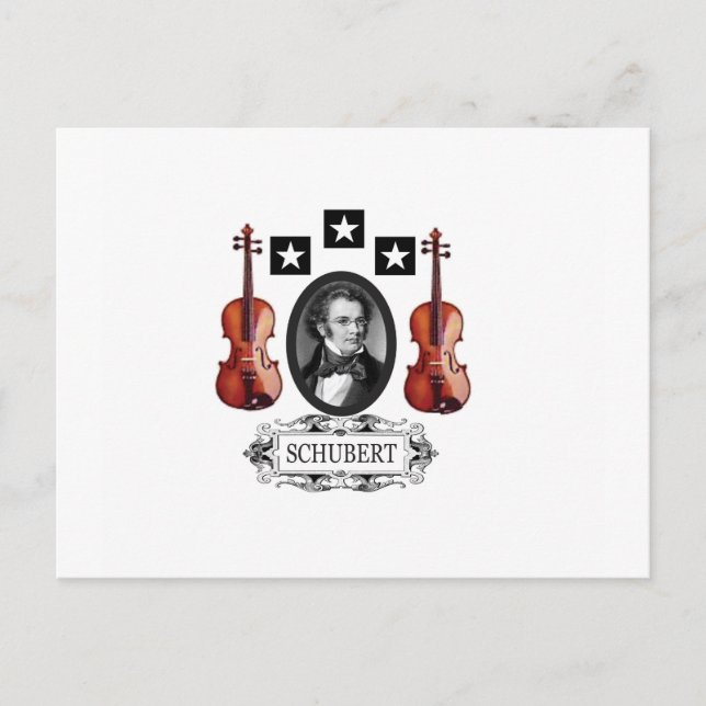 CARTÃO POSTAL VIOLINOS PARA SCHUBERT (Frente)