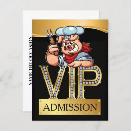 Cartão Postal VIP Barbecue / Pig Pickin' INVITATION