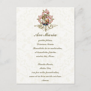 Cartão Postal Virgem Abençoada Maria Jesus Vintage Latino