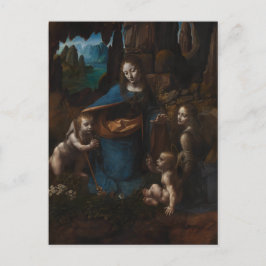 Cartão Postal Virgem das Rochas por Leonardo da Vinci