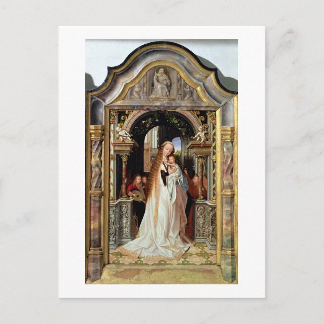 Cartão Postal Virgem e Criança com Três Ângulos, painel central (Frente)