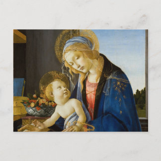 Cartão Postal Virgem e Criança por Sandro Botticelli