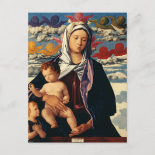 Cartão Postal Virgem e Menino de Bellini Alta-Fidelidade Arte Re