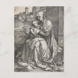 Cartão Postal Virgem Sentada por um Muro por Albrecht Durer