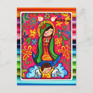CARTÃO POSTAL VIRGEN DE GUADALUPE CARICATURA 03 PRO PERSONALIZÁV