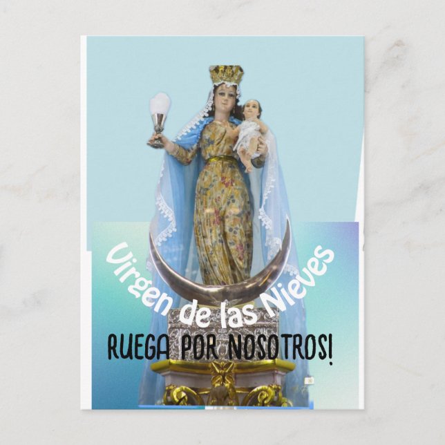 Cartão Postal Virgen de las Nieves (Frente)