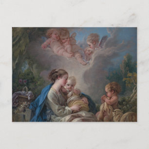 Cartão Postal Virgin & criança com o St John o baptista