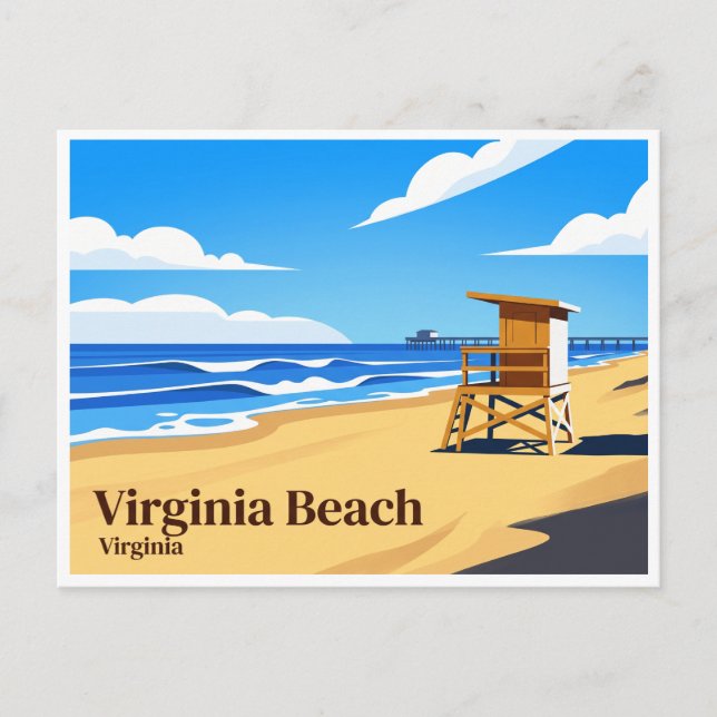 Cartão Postal Virginia Beach (Frente)
