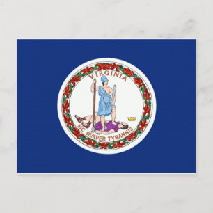 Cartão Postal Virginia Flag