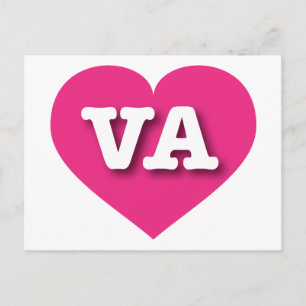 Cartão Postal Virginia Hot Pink Heart - Big Love