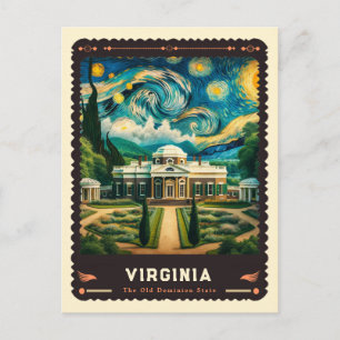 Cartão Postal Virgínia Inspirado por Vincent Van Gogh