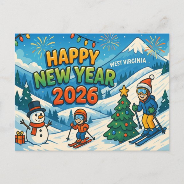 Cartão postal VIRGINIA OCIDENTAL (Frente)