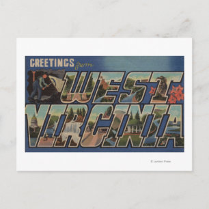 Cartão Postal Virgínia Ocidental (Coal-Miner) - Cenas em Grande