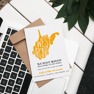 Cartão Postal VIRGÍNIA OCIDENTAL  Nós nos mudamos Novo endereço 