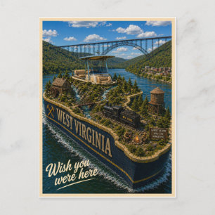 Cartão Postal Virgínia Ocidental   Wish You Were Here   State Se