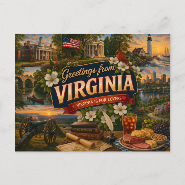 Cartão Postal Virginia Postcard (Frente)