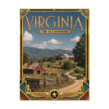 Virginia Vintage Art Deco Era de Ouro