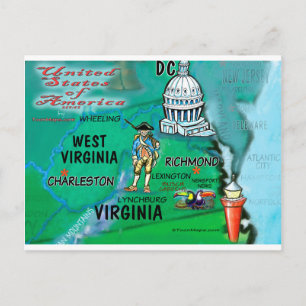 Cartão Postal Virgínia Virgínia Ocidental EUA