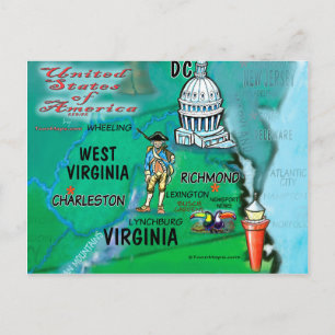 Cartão Postal Virginia West Virginia EUA