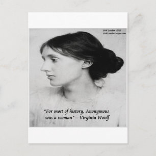 Cartão Postal Virginia Woolf Anonymous Foi Uma Citação De Mulh