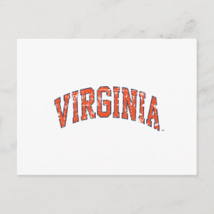 Cartão Postal Virginia Wordmark Distressed