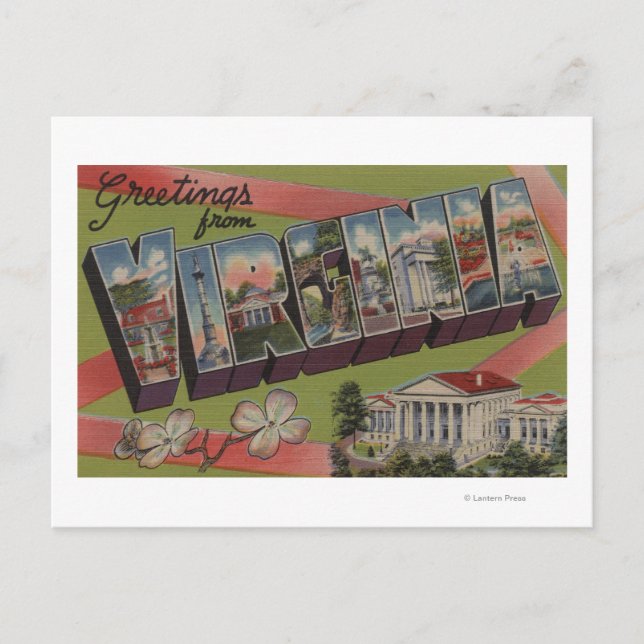 Cartão Postal VirginiaLarge - Letra ScenesVirginia 2 (Frente)