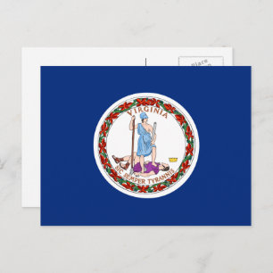 Cartão Postal Virginian Flag, Flag da Virgínia