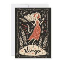 Cartão postal - Virgo Celestial Arte Zodiaca