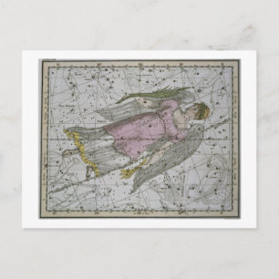 Cartão Postal Virgo, de A Celestial Atlas, pub. em 1822 (col.