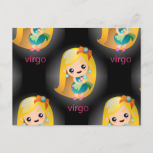 Cartão Postal virgo kawaii
