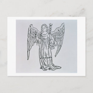 Cartão Postal Virgo (Virgem), uma ilustração do Poeti